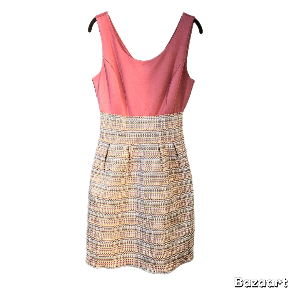 New York and Company Pink Muticolor Womens Midi Party Dress Medium Embroidered